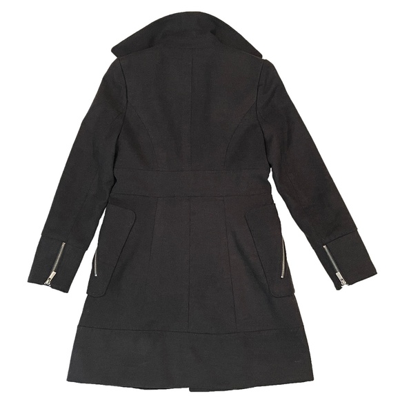 EUC Jacob Winter Overcoat with Zipper Details in Charcoal Gray Size XS - Picture 2 of 9